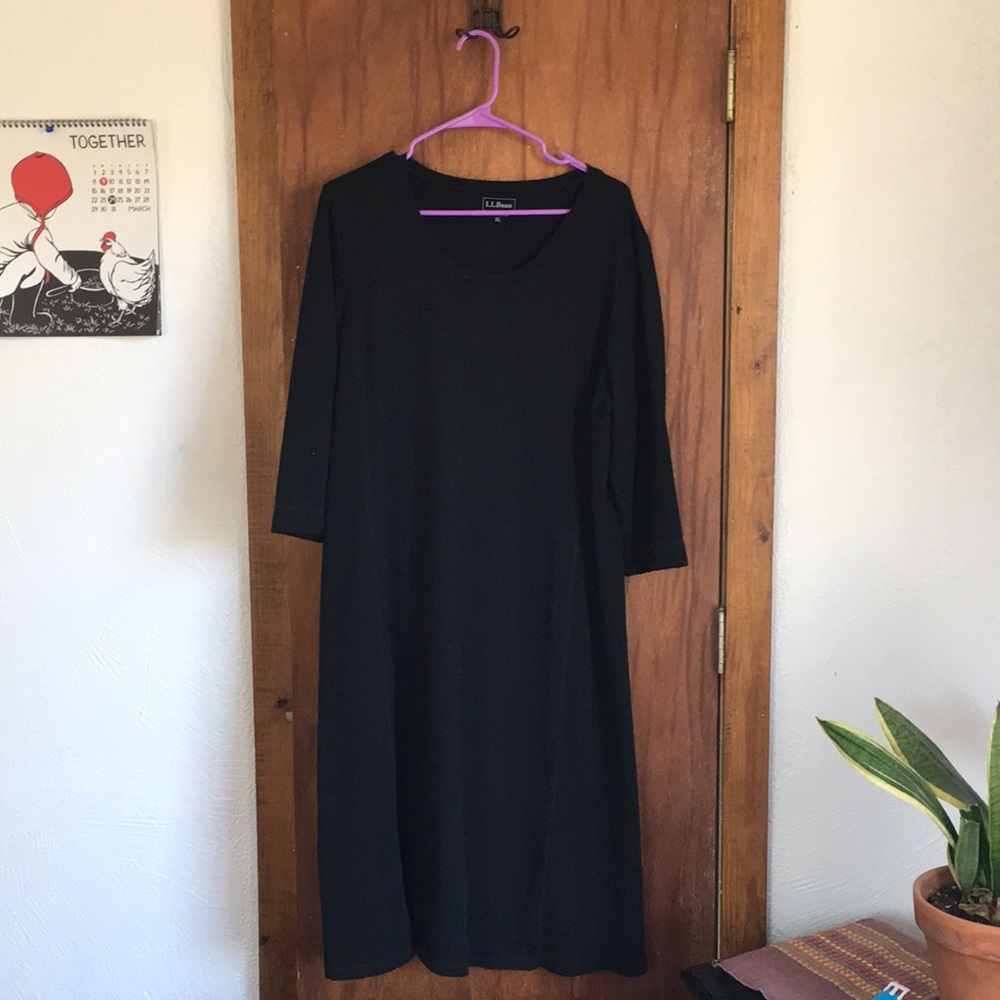 L.L. Bean Black Midi Dress